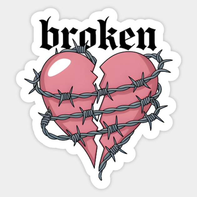 Broken Love Heart Sticker by animegirlnft